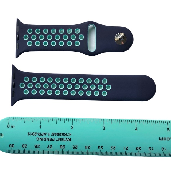 5/$20 NEW Blue Aqua Sport Band Apple Watch 44/45/49 mm S/M Holes - Picture 4 of 7